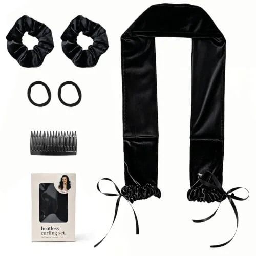 Exceptional Sleepy Tie Heatless Curling Headband Overnight No Heat Curler Set for Long Hair User-Friendly