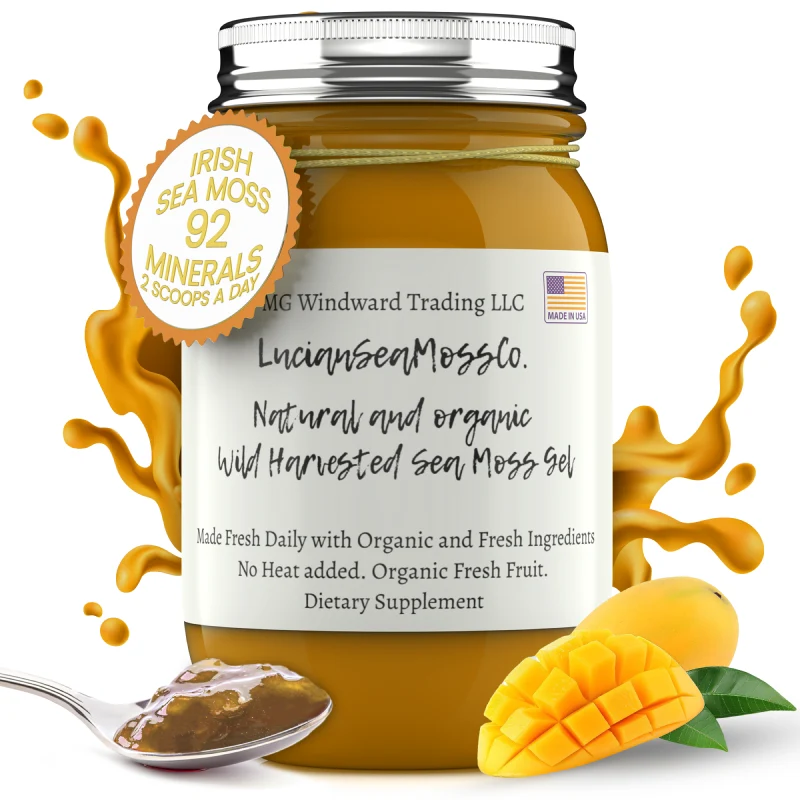 Soft Fresh Organic Mango Infused Sea Moss Gel Original