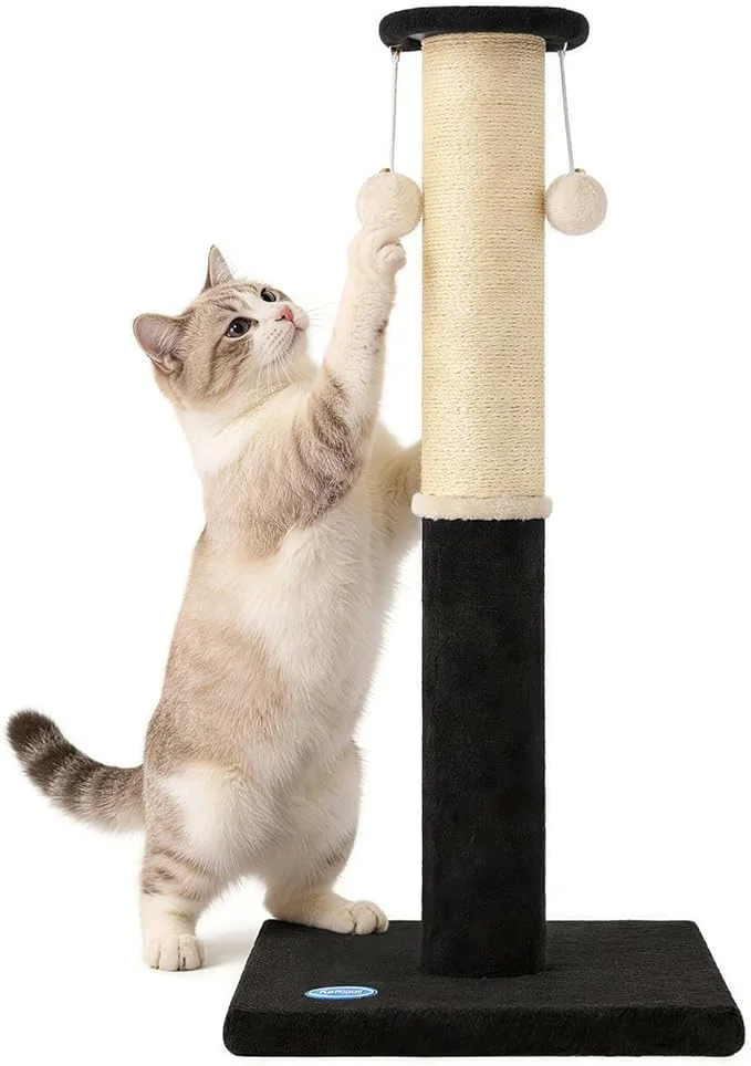 Fast 34-Inch Tall Cat Scratching Post Komicoll Large Carpet Scratch Post Sisal Cat Scratcher Sturdy and Durable Cat Post with Hanging Ball for Indoor CatsAbout ThisOverview High-Performance
