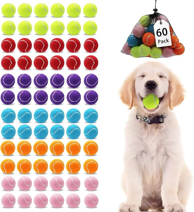 Reliable orange Small Tennis Balls 60 Pack 2 inch Tennis Balls for Dogs Colorful Easy Catching Pet Dog Playing Ball Multicolor About This Fine