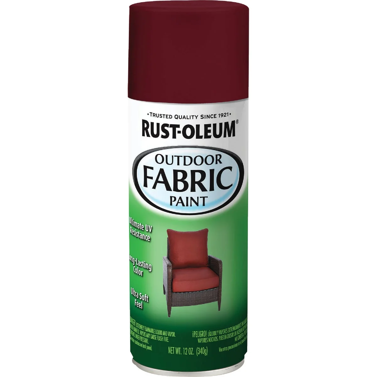 Elite Rust-Oleum 12 Oz. Flat Matte Outdoor Fabric Spray Paint Dark Red Luxury