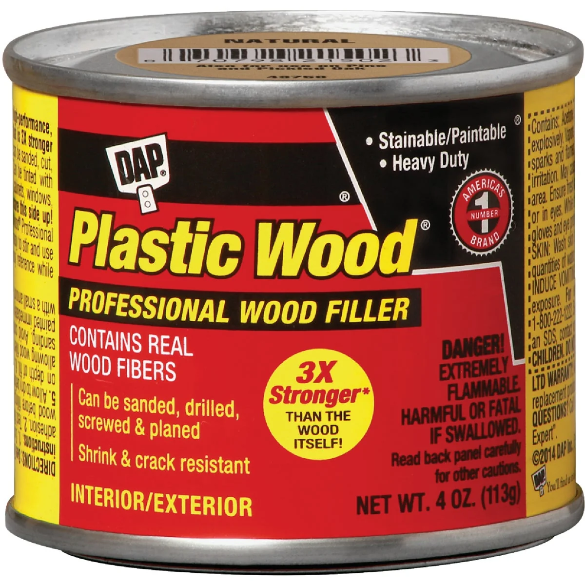 Artisan DAP Plastic Wood 4 Oz. Walnut Solvent Professional Wood Filler Effective