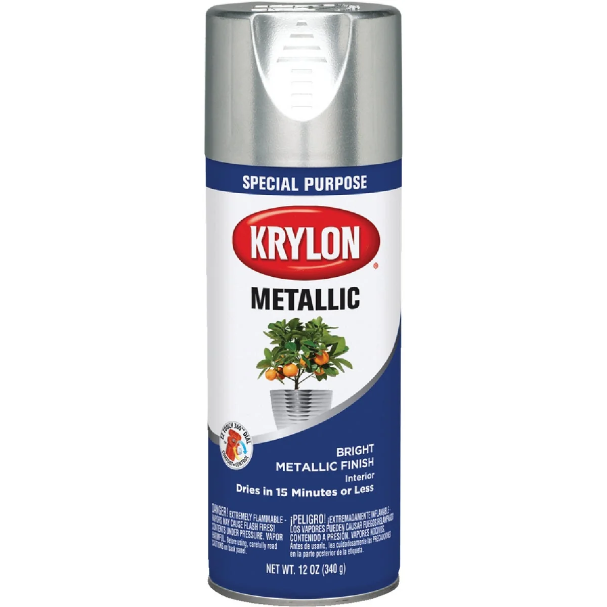 Premium Material Krylon Metallic 11 Oz. Gloss Spray Paint Bright Silver Quality