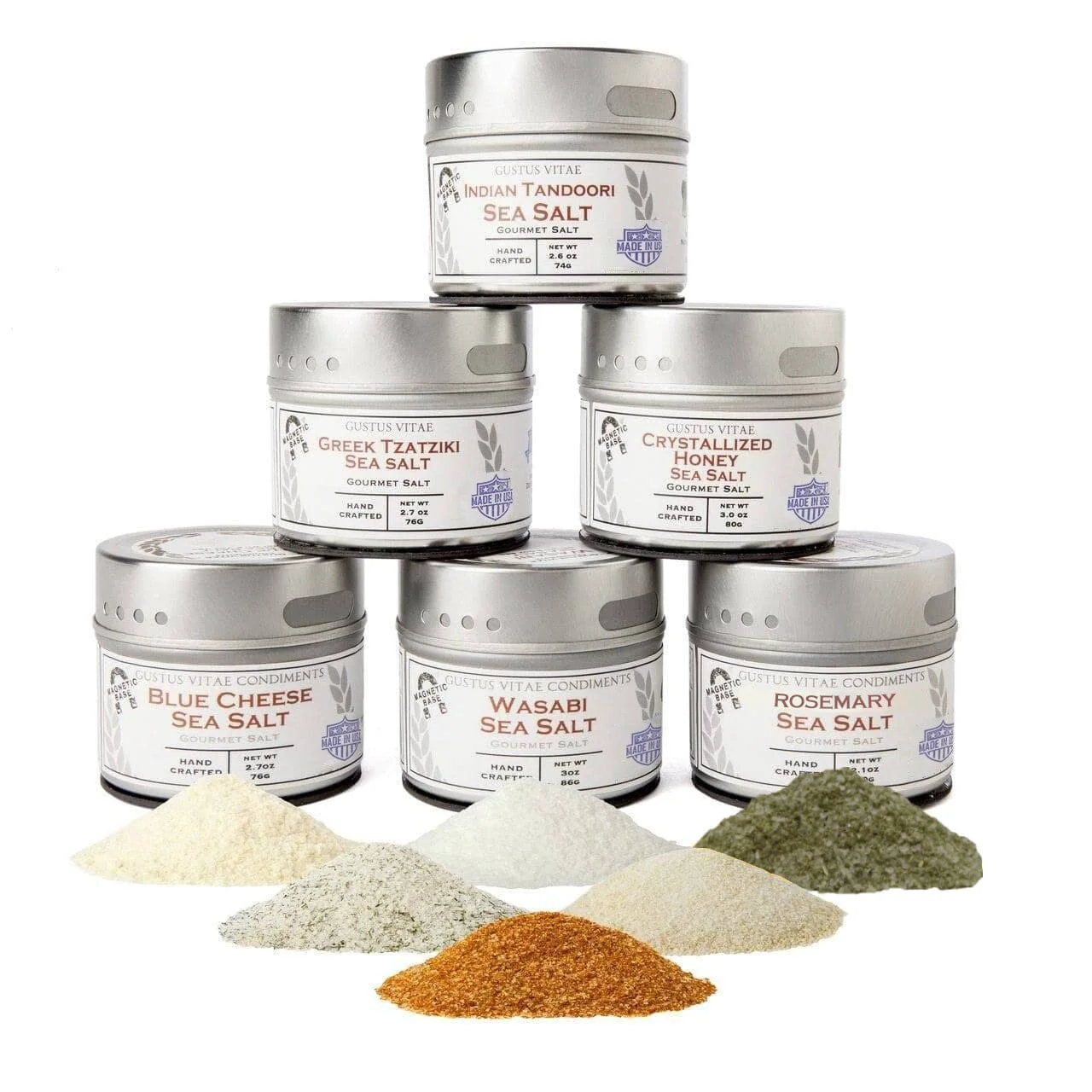 Crafted Chef’s Secret Finishing Sea Salts Collection – 6 Tins Solid