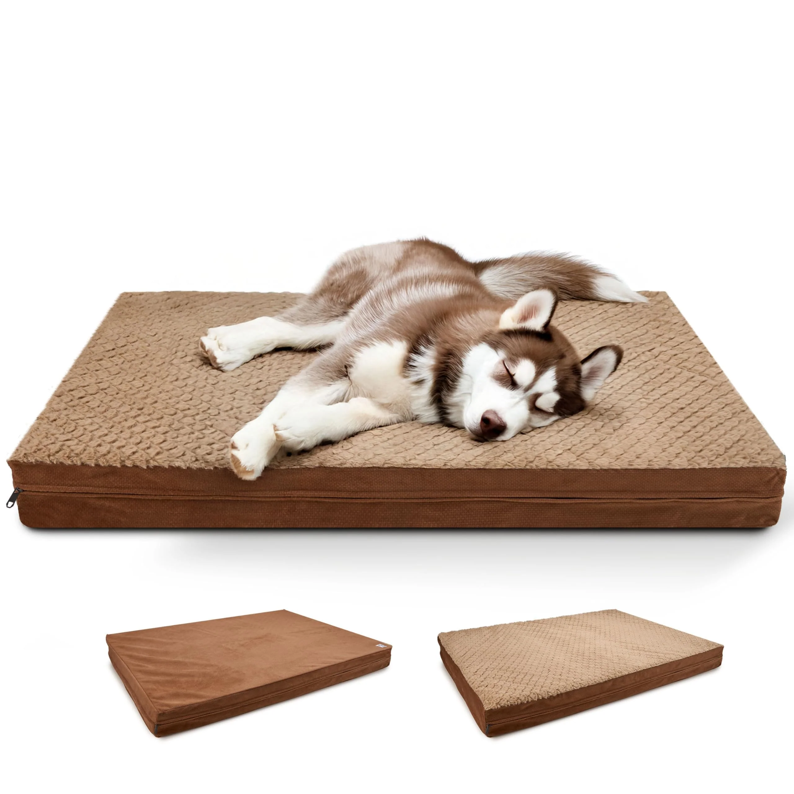 Exclusive Sytopia Washable Indestructible 37-Inch Dog Bed for Large Dogs – Double-Sided Plush Pure