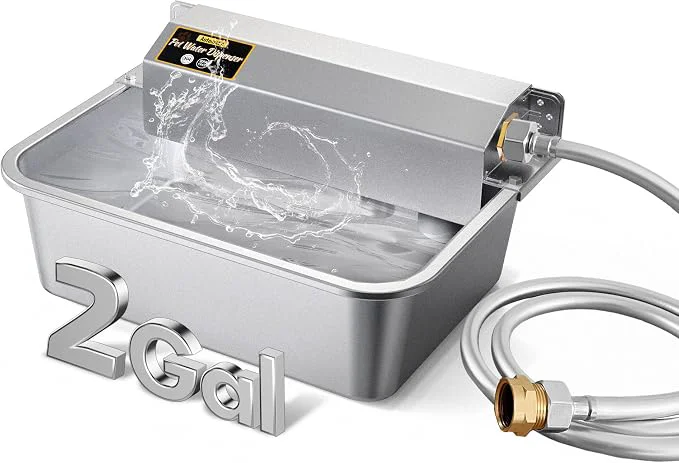 Casual Automatic Dog Water Dispenser 2 Gallons 304 Stainless Steel Large Dog Water Breathable