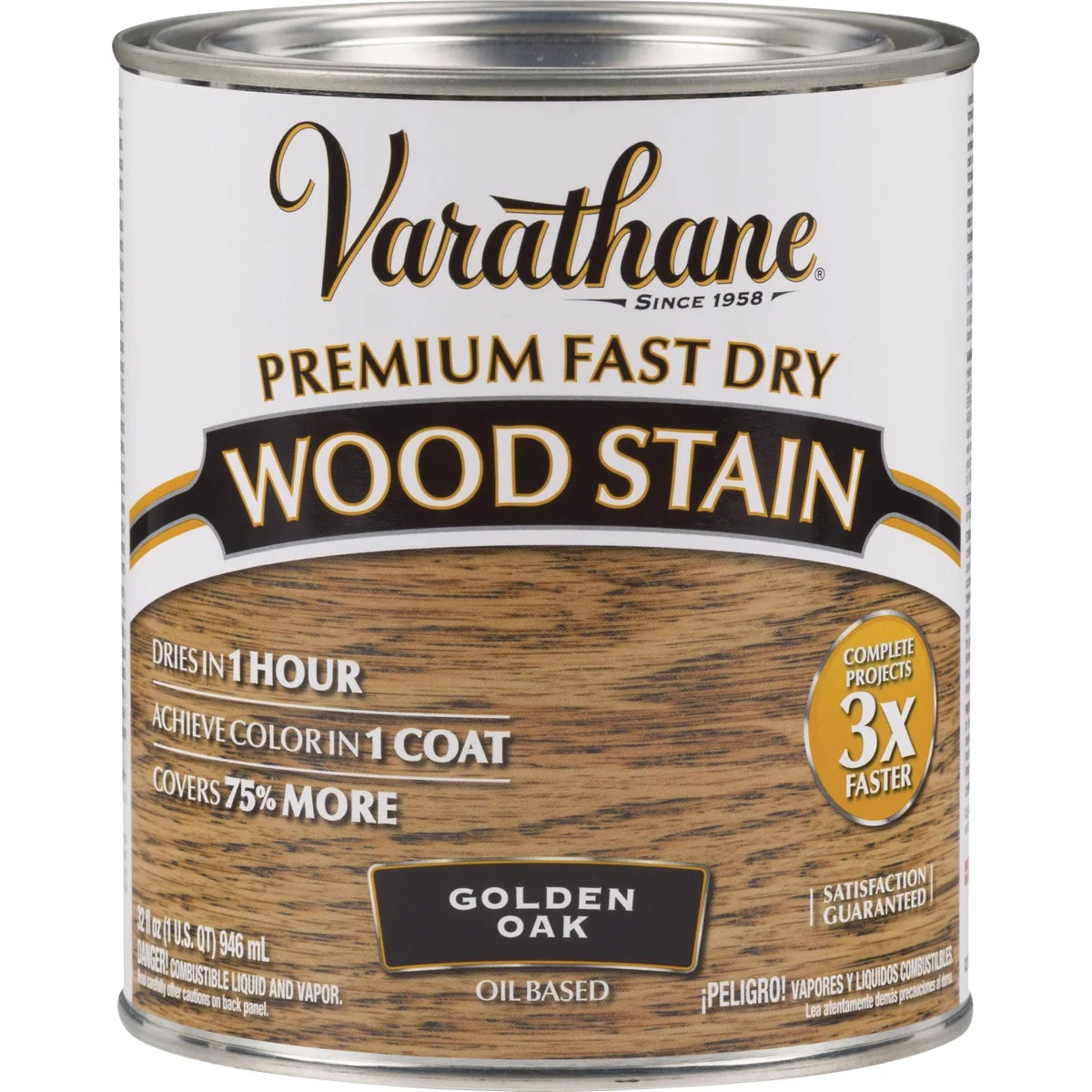 Dependable Varathane Fast Dry Golden Oak Urethane Modified Alkyd Interior Wood Stain 1 Qt. High-Quality