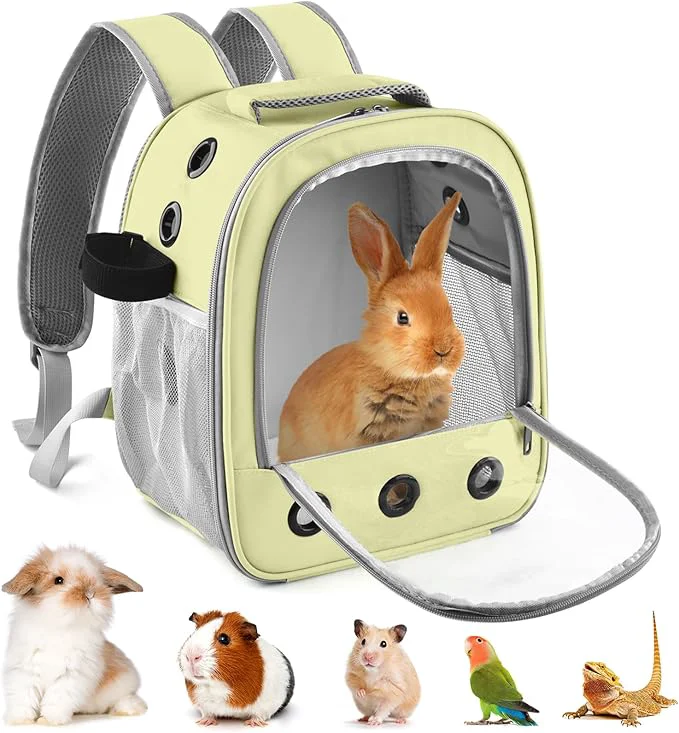 User-Friendly Guinea Pig Carrier Backpack Portable Rabbit Travel Carring Bag Easy-to-Use