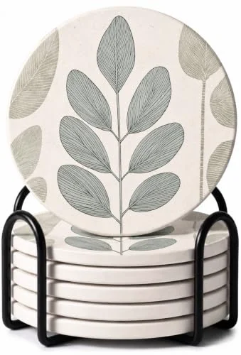 Sophisticated Ceramic Coasters Set of 6 or 4 Safe