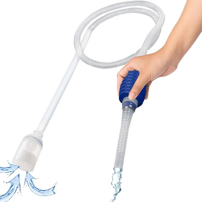 Organic SunGrow Aquarium Fish Tank Gravel Cleaner Vacuum Siphon Pump Aquarium Water Convenient