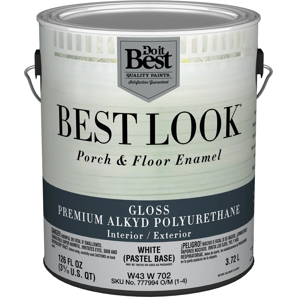 Carefully Designed Look 1 Gal. White Pastel Base Polyurethane Gloss Porch Floor Enamel Original
