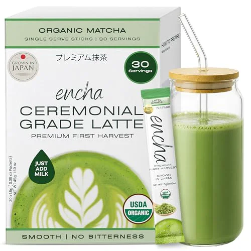 World-Class Matcha Single Serve Latte Grade Green Tea Powder Fine