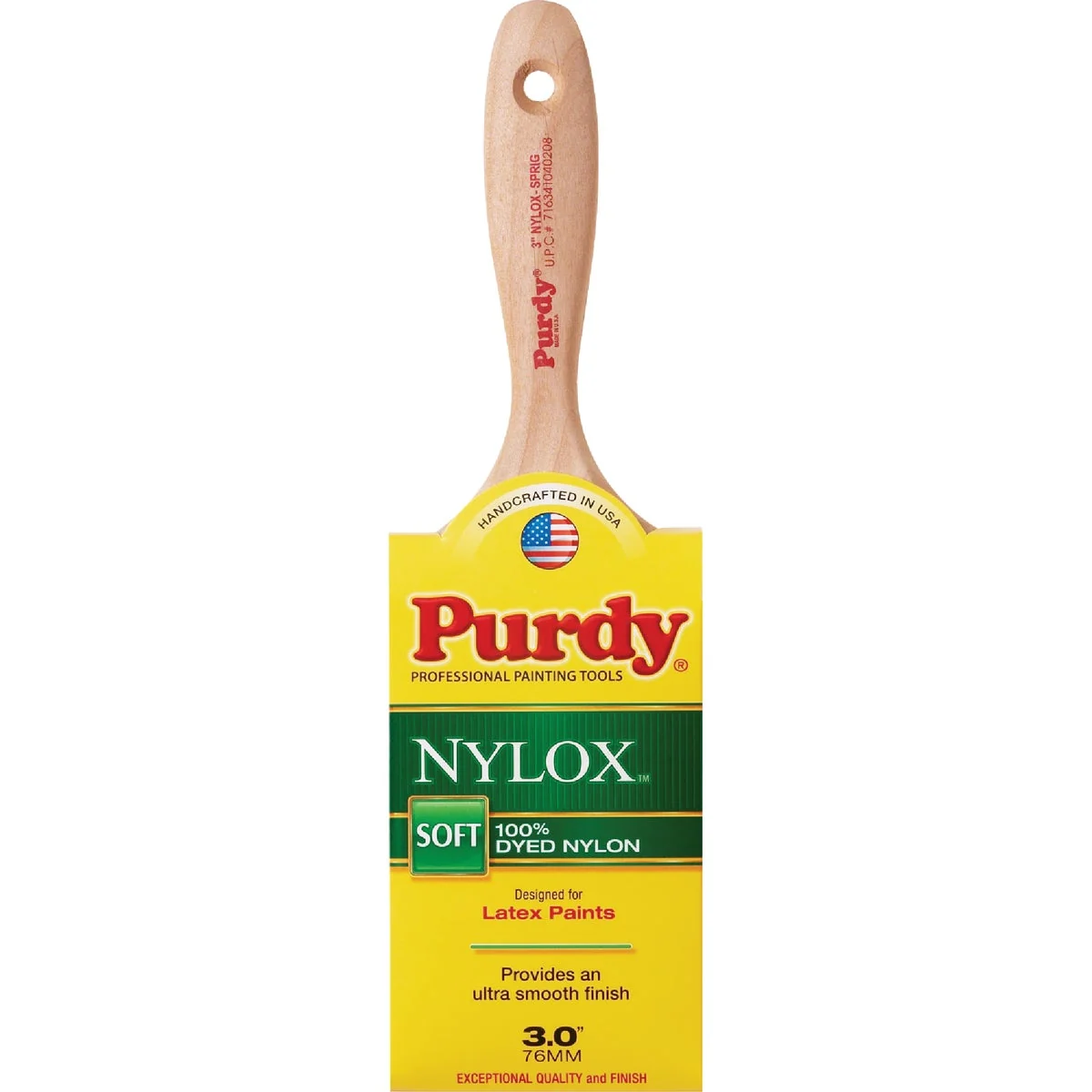 Exceptional Purdy Nylox Sprig 3 In. Flat Trim Soft Paint Brush High-End