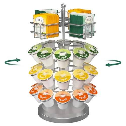 Minimalist K Cup Holder Coffee Pod Organizer Carousel for Countertop Reliable