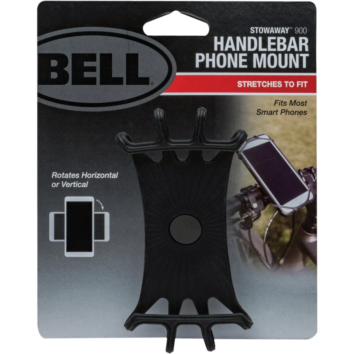 High-End Bell Stowaway 900 Bicycle Handlebar Black Phone Holder Lightweight