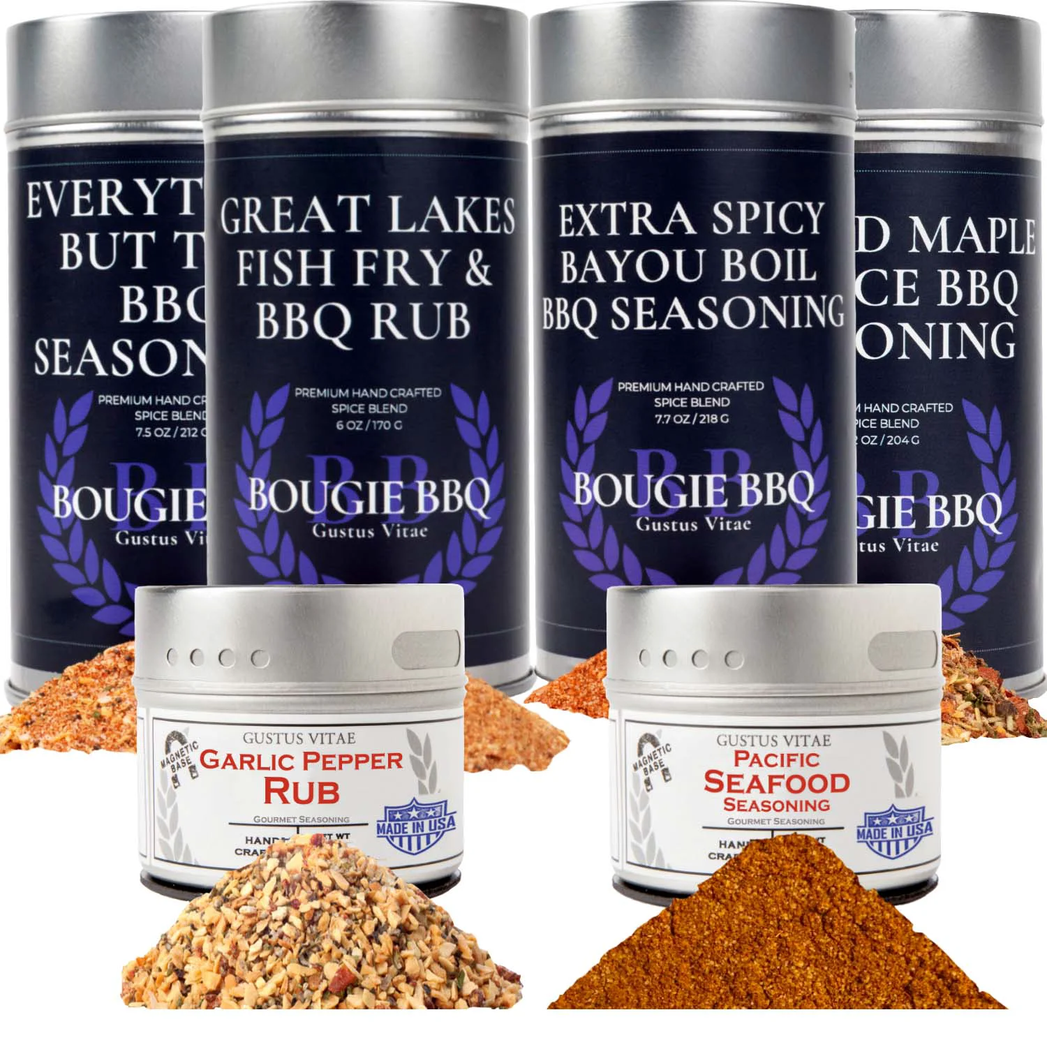 Quality Superb For Seafood Complete 6 Pack Collection Gourmet Seasonings and Rubs For Fish Seafood Easy-to-Use