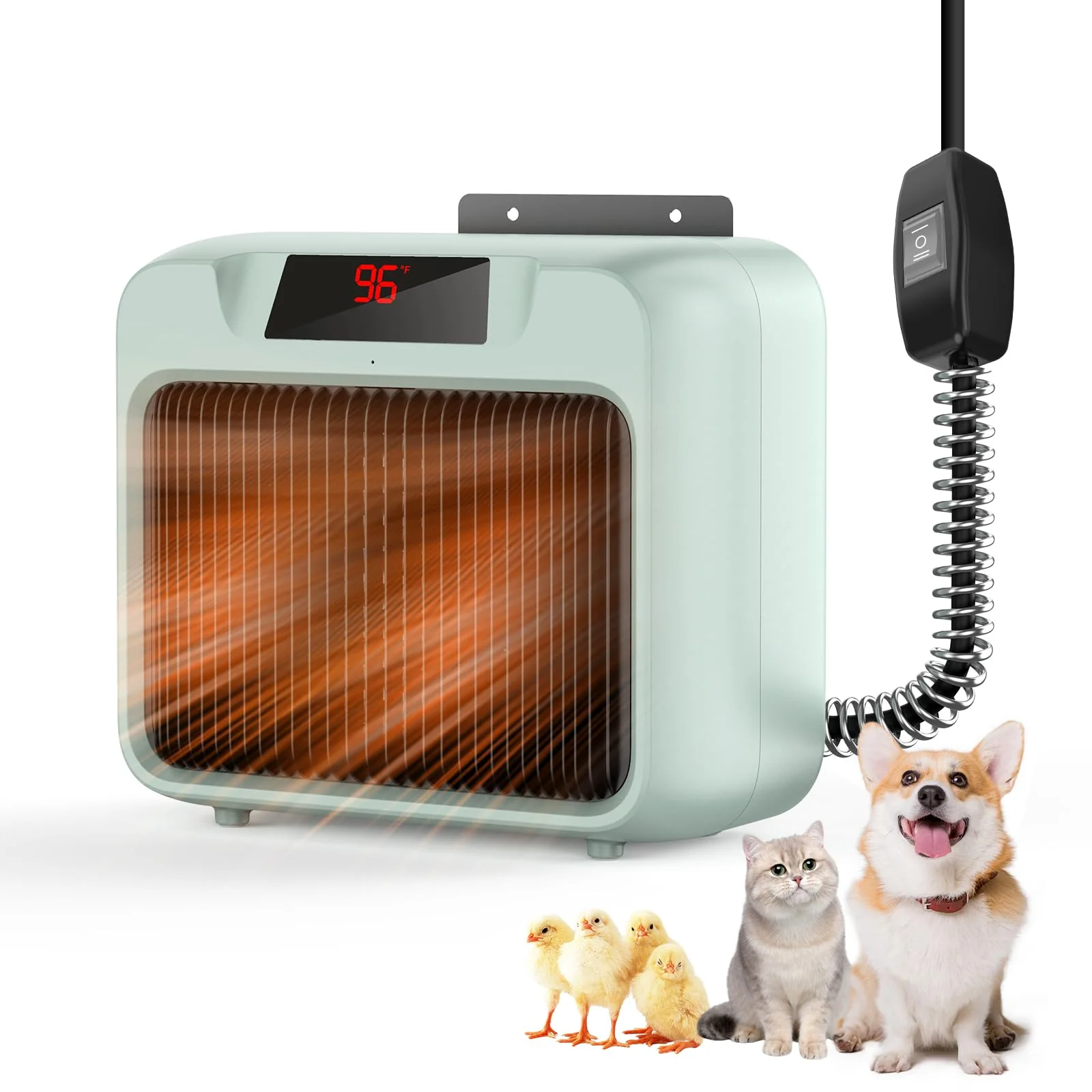 Soft PetJoyAdd Dog House Heater — 600W 300W Wall-Mounted Safe Heating for Pets Indoor Outdoor Smooth