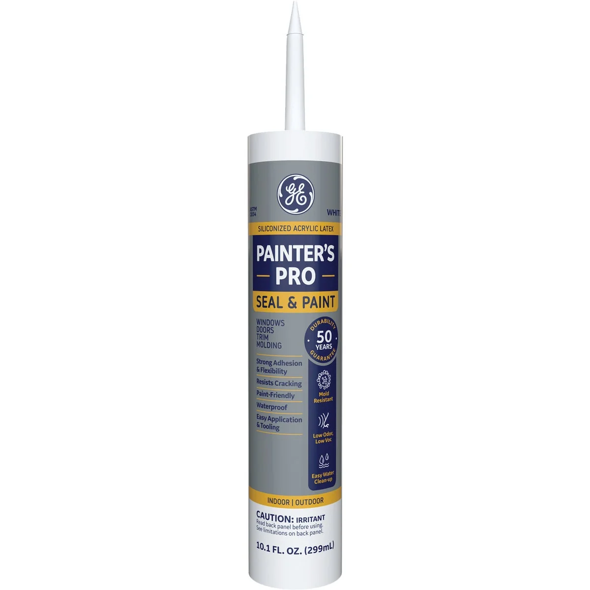 Smooth GE Painter’s Pro 10.1 Oz. White Window Door Siliconized Acrylic Caulk MAP210WT High-Grade