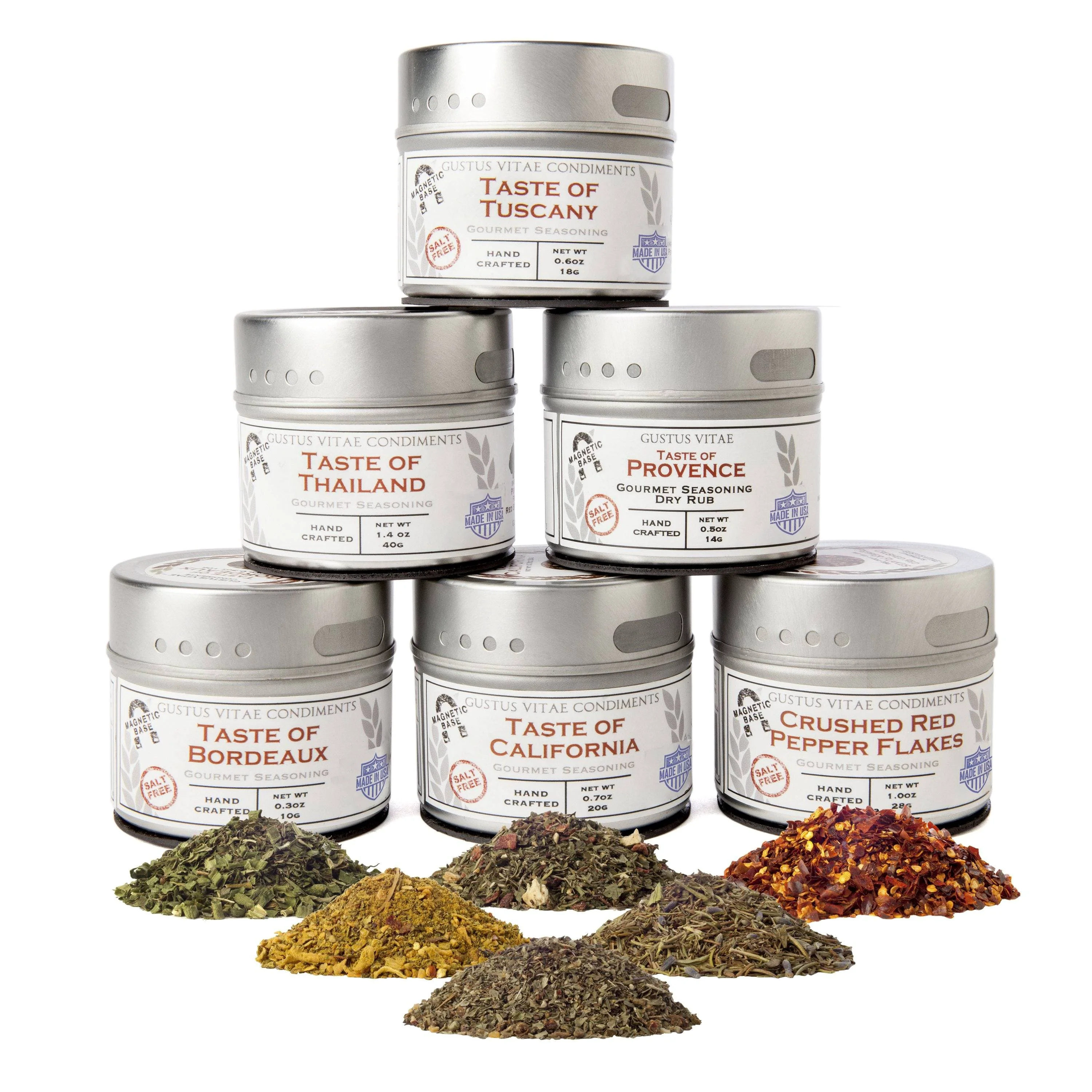 Innovative Salt- Seasoning Gift Collection – 6 Tins Organic