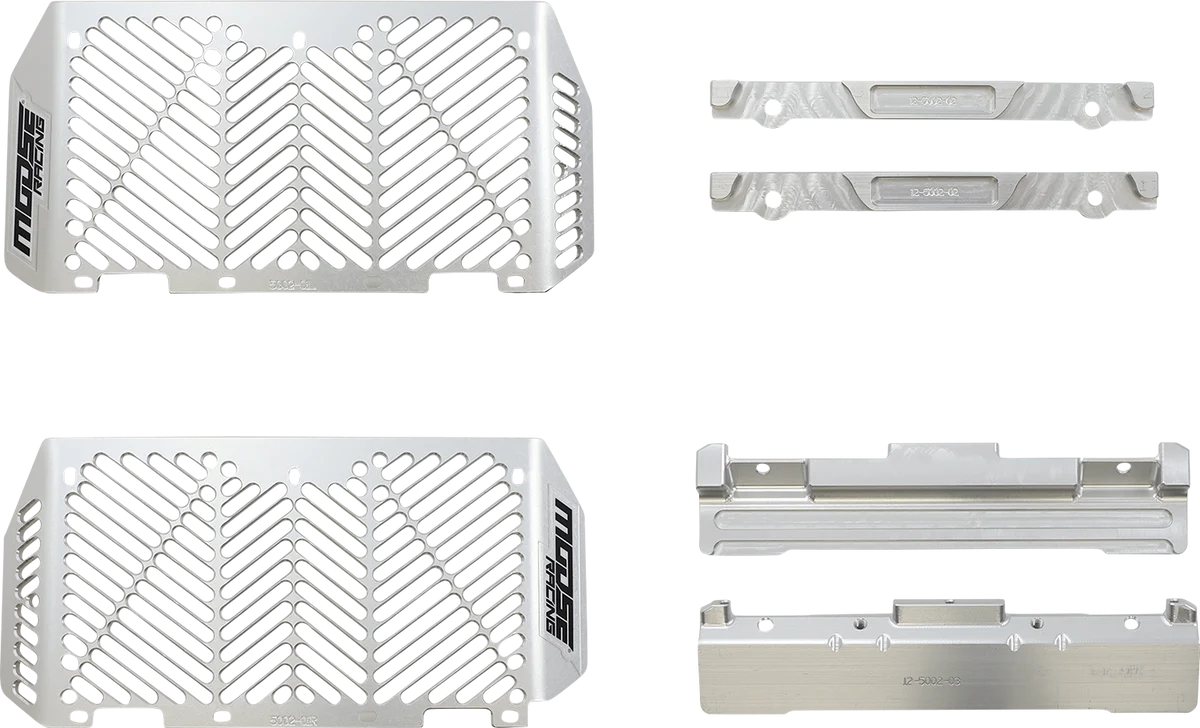 Original Design MOOSE RACING Billet Radiator Guards – Silver – Yamaha 12-5002 Proven