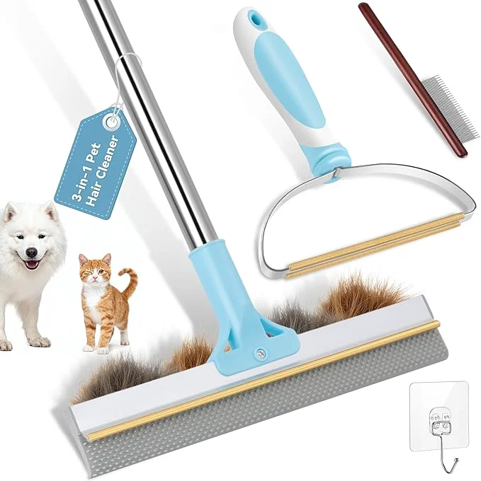 Official Carpet Rake for Pet Hair Removal Tool Reusable Pet Hair Rake with 63 Adjustable Long Handle Cat Dog Hair Remover Carpet Broom and Scraper for Carpets Rugs Mats Couch Furniture CarAbout ThisOverview Secure