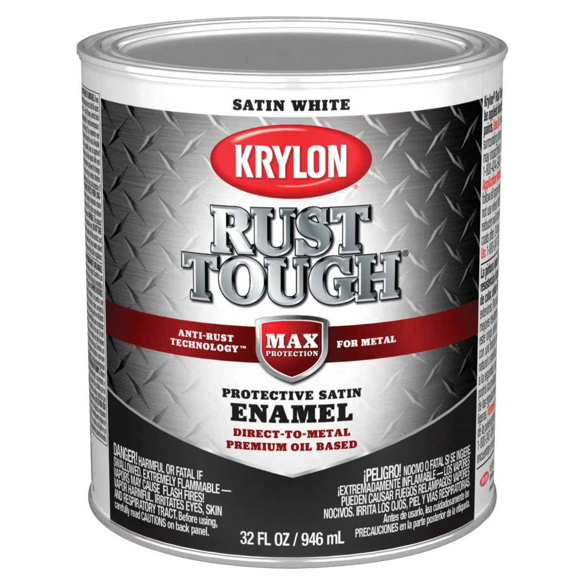 Genuine Valspar Anti-Rust Oil-Based Satin Armor Rust Control Enamel White 1 Qt. Verified