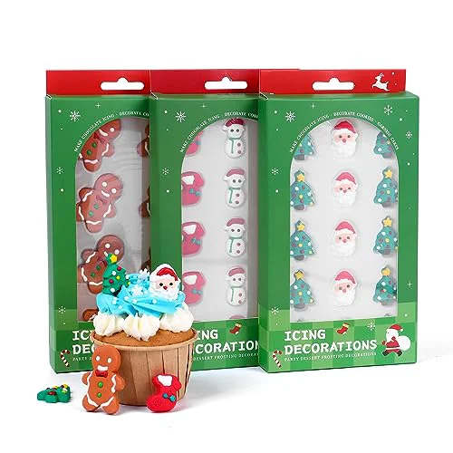 Recyclable Edible Christmas Cake Decorations 38 Count Breathable