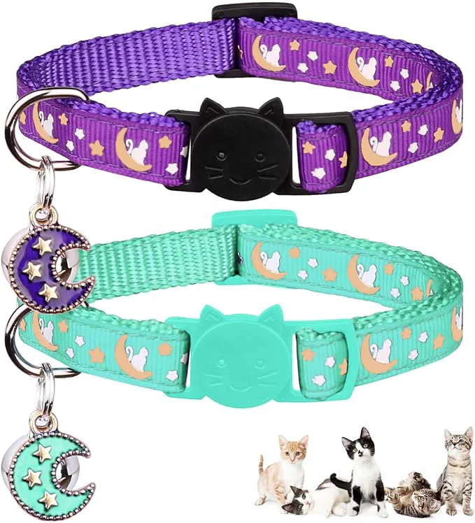 High-Grade 2Pcs Breakaway Cats Collars Cat Collars First-Class