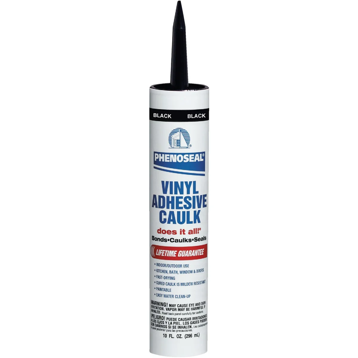 Smooth Phenoseal 10 Oz. Black Vinyl Adhesive Caulk Efficient