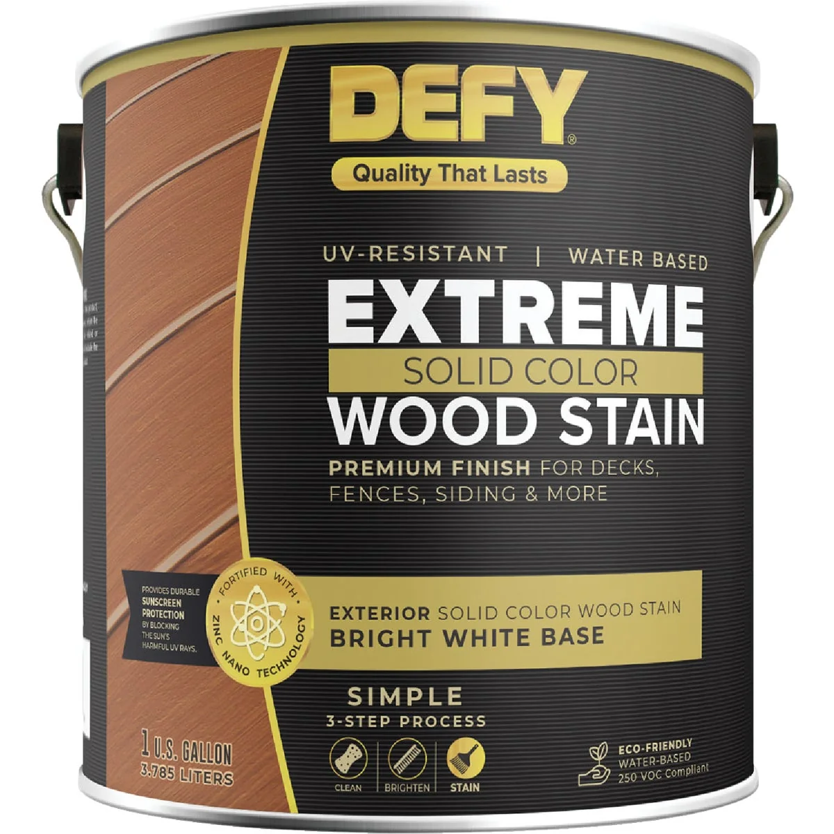 Dependable Defy Extreme Solid Color Wood Stain Bright White 1 Gal. Quality