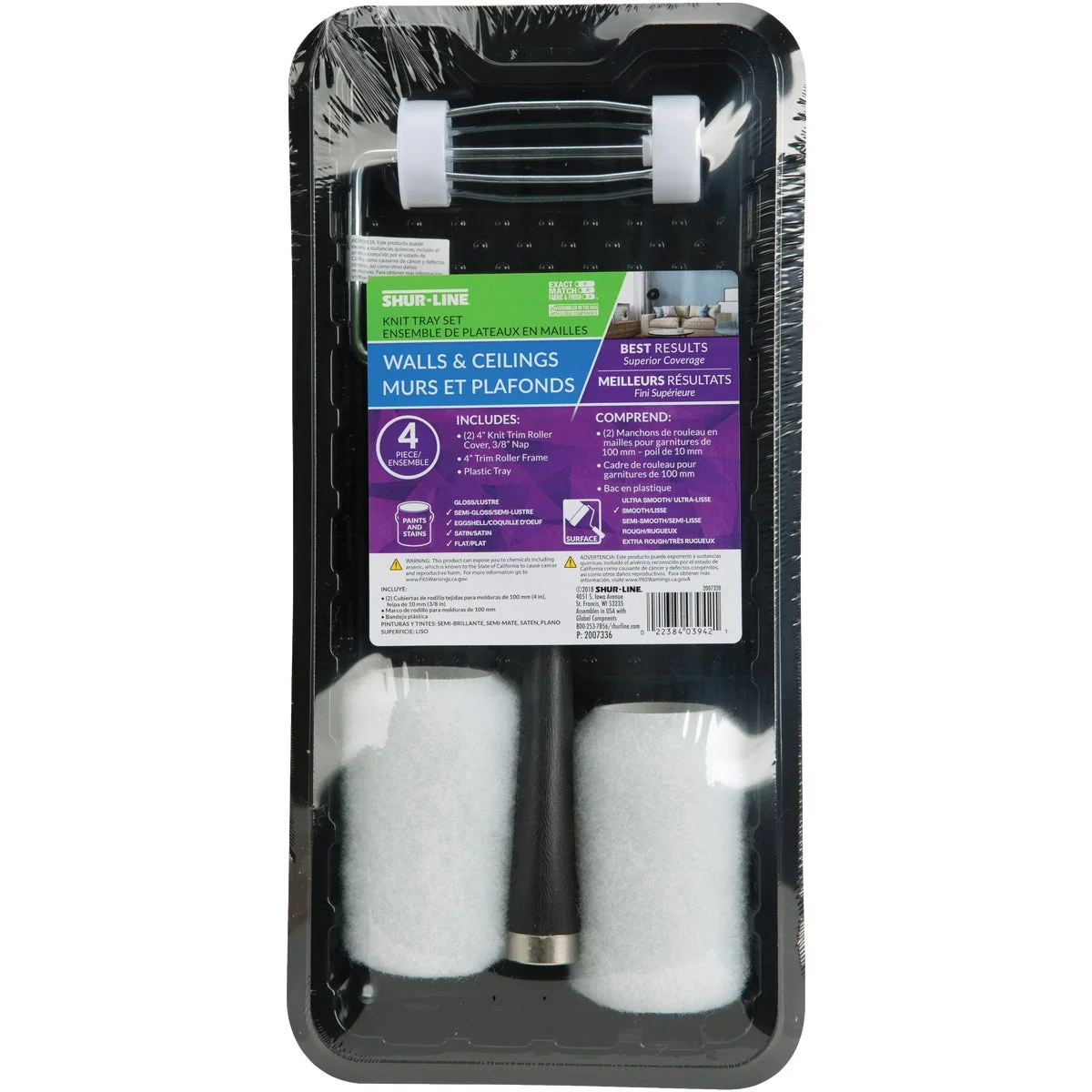 Soft Shur-Line Shur-Flow 4 In. x 3 8 In. Knit Trim Roller Kit Recyclable