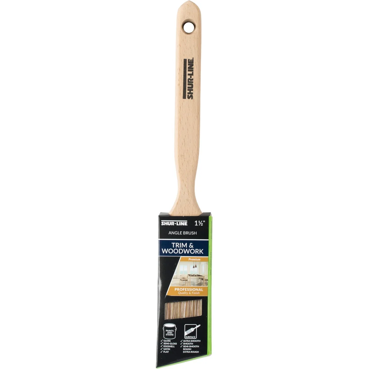 Contemporary Shur-Line Shur-Flow Paint Primer 1-1 2 In. Angle Paint Brush Enhanced