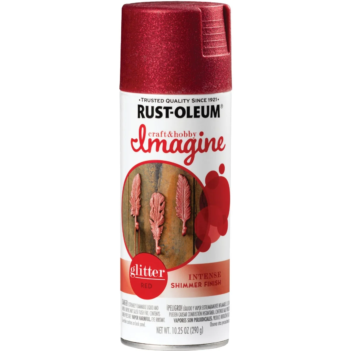 Superior Rust-Oleum Imagine Craft Hobby 10.25 Oz. Intense Red Glitter Spray Paint Selected