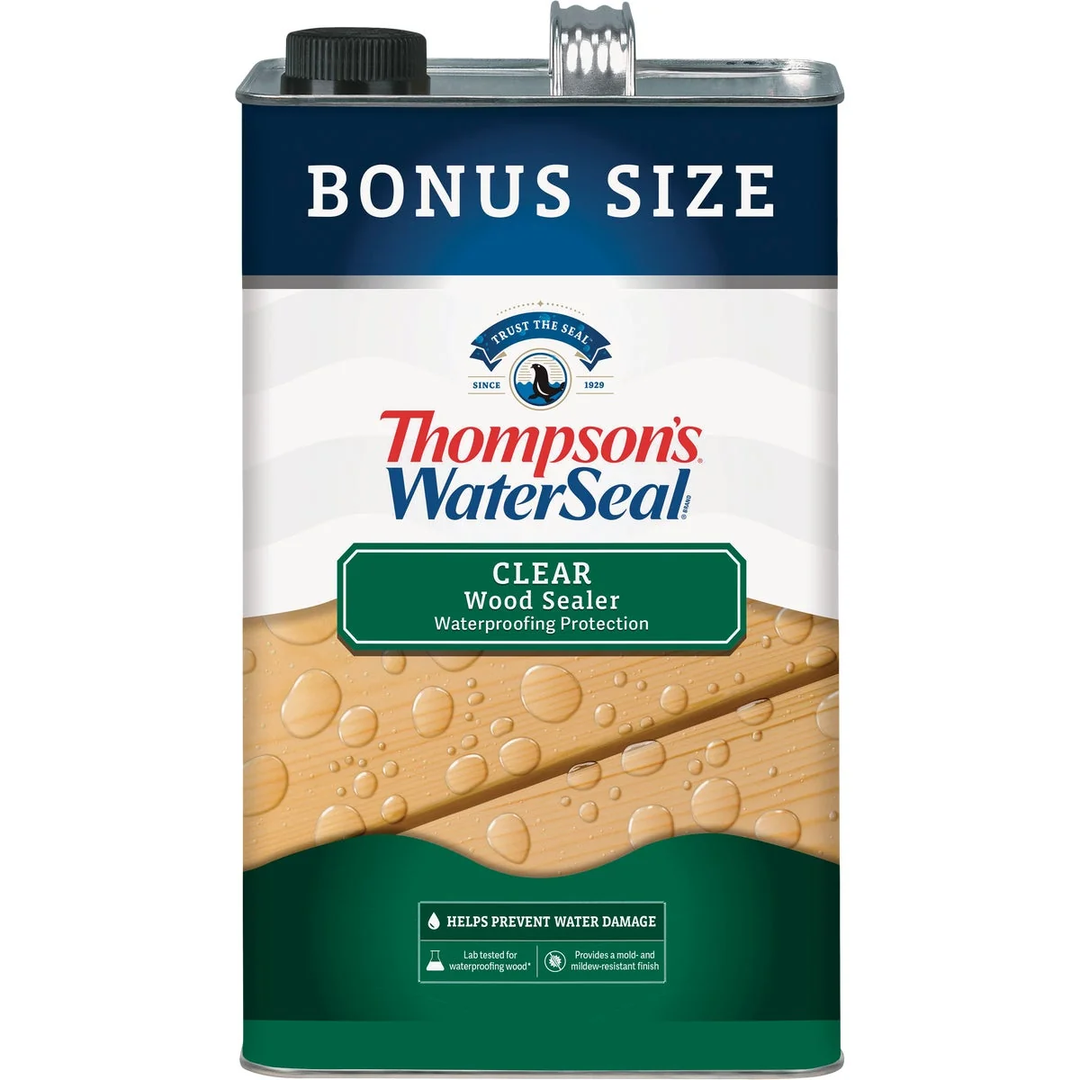 Advanced Thompsons WaterSeal Waterproofing VOC Compliant Wood Protector Clear 1.2 Gal. Lightweight
