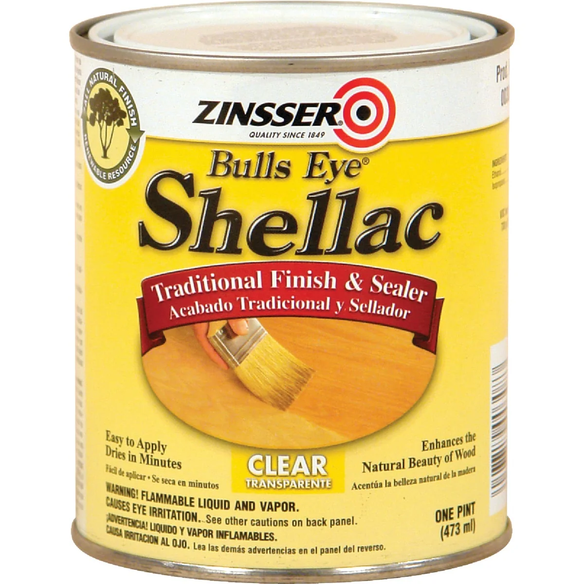 Casual Zinsser Bulls Eye Clear Shellac Quart Easy-to-Use