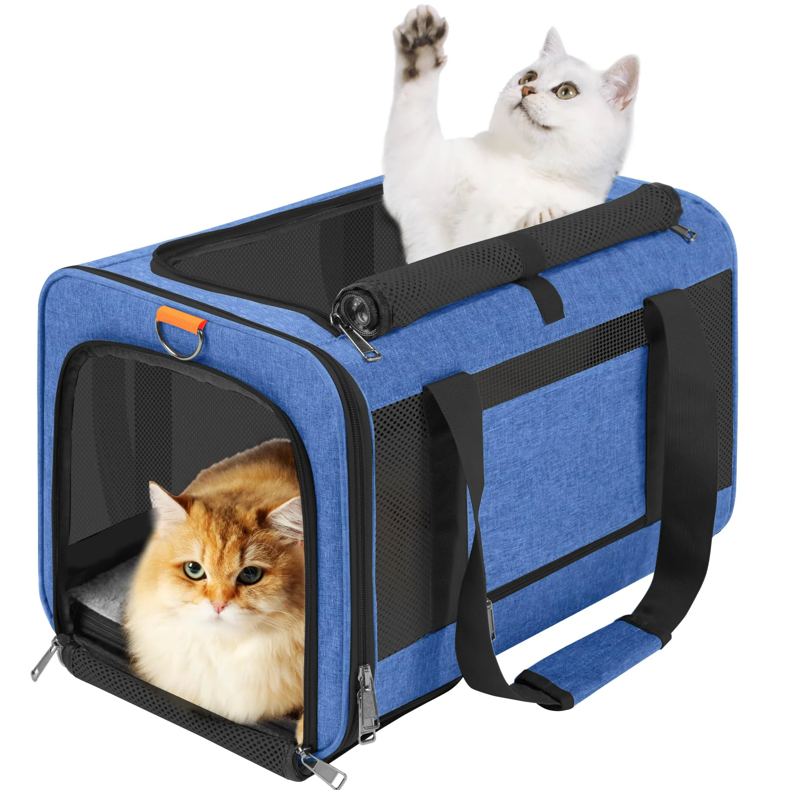Fine Crafted GAPZER Pet Carrier Large – Top Load Soft Sided Carrier for Cats Small Dogs up to 20 lbs Functional