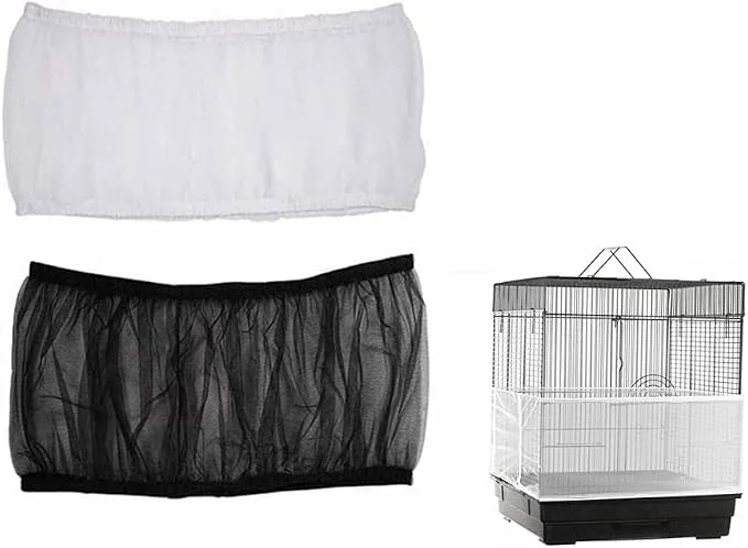 Classic ISMARTEN Bird Cage Seed Catcher Airy Gauze Bird Cage Cover Seeds Guard Comfortable