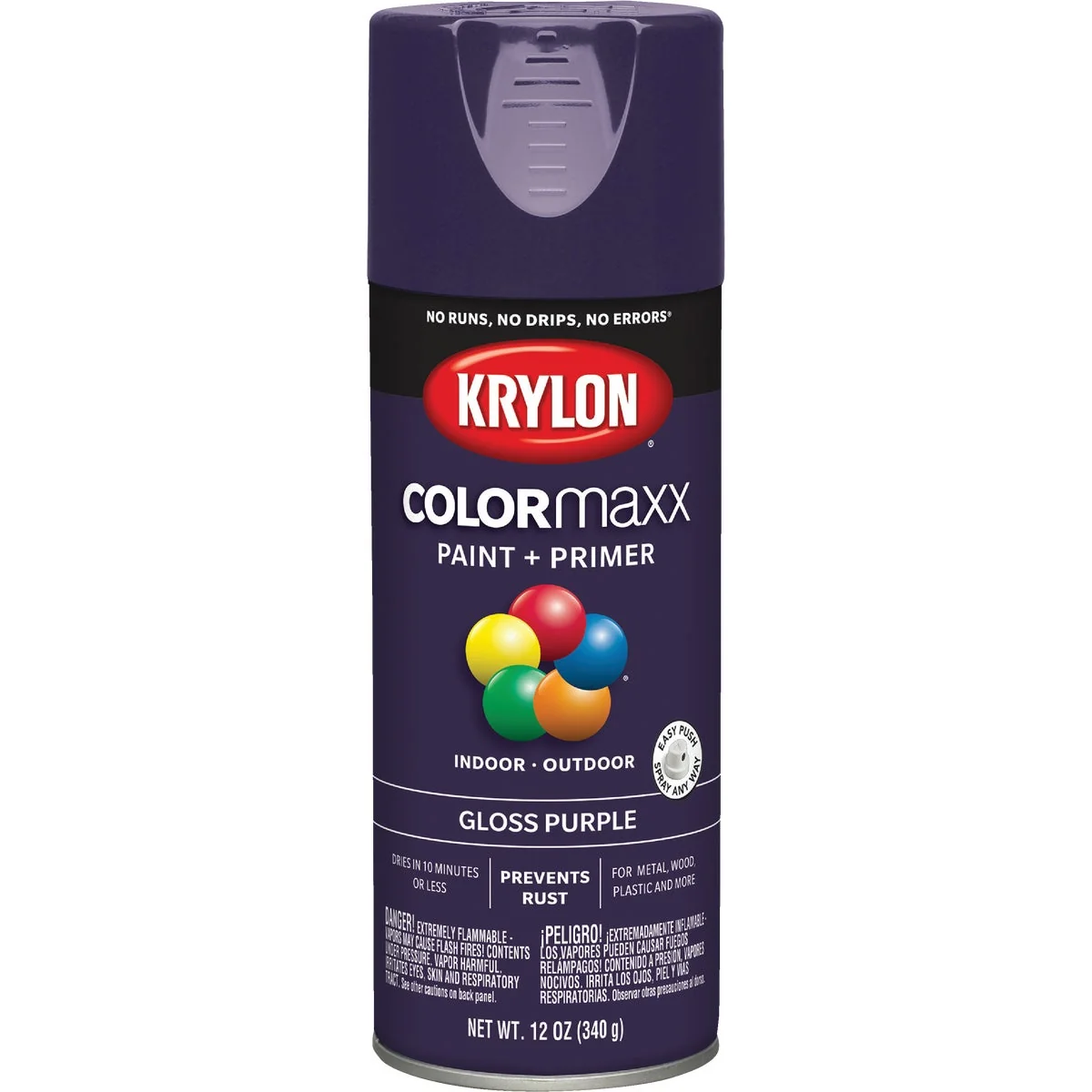 Advanced Krylon ColorMaxx 12 Oz. Gloss Spray Paint Purple Specialty