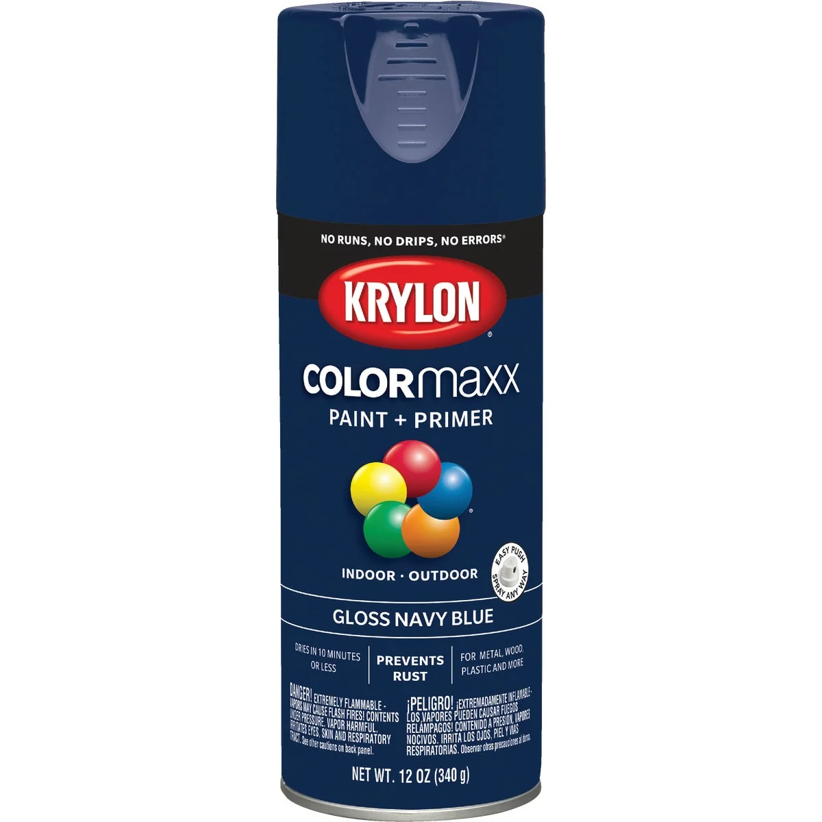 Proven Krylon ColorMaxx 12 Oz. Gloss Spray Paint Navy Blue Advanced