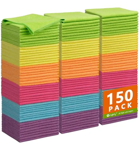 Casual Microfiber Cleaning Cloth Bulk 150 Count Luxury