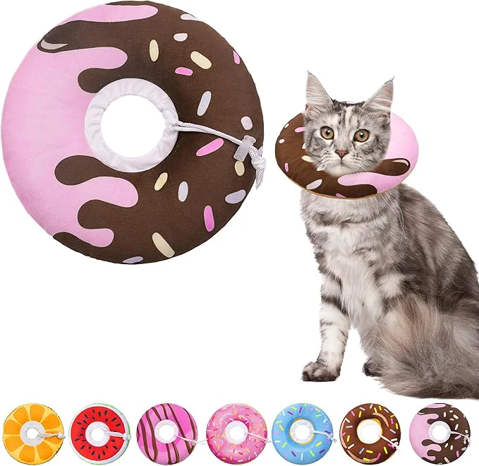 Healthy Cat Cone Collar Soft Adjustable Cat Recovery Collar Kitten Cones to Stop Environmentally Friendly