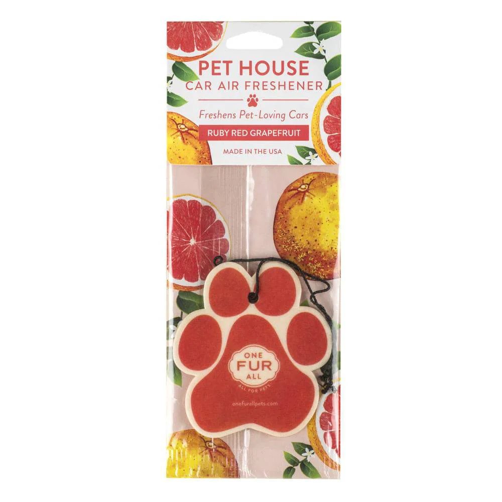 World-Class Ruby Red Grapefruit Car Air Freshener Detailed