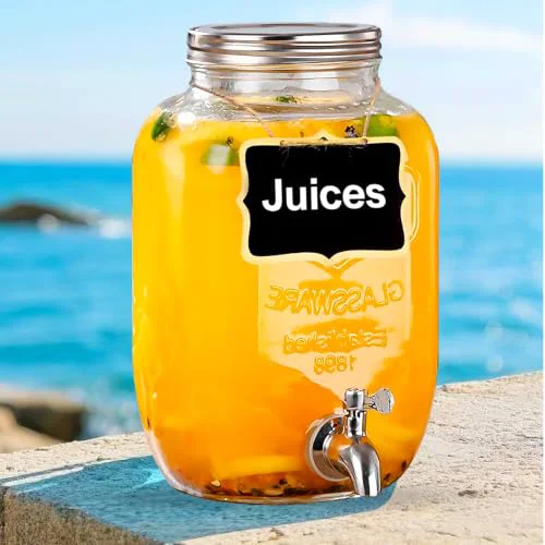 Fashionable 1 Gallon Glass Drinks Dispenser for Parties Expertly Made