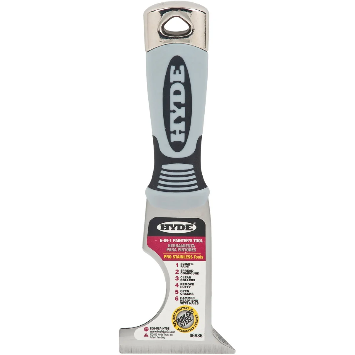 Detailed Hyde Pro Stainless 6-In-1 Multi-Purpose Painter’s Tool Effective