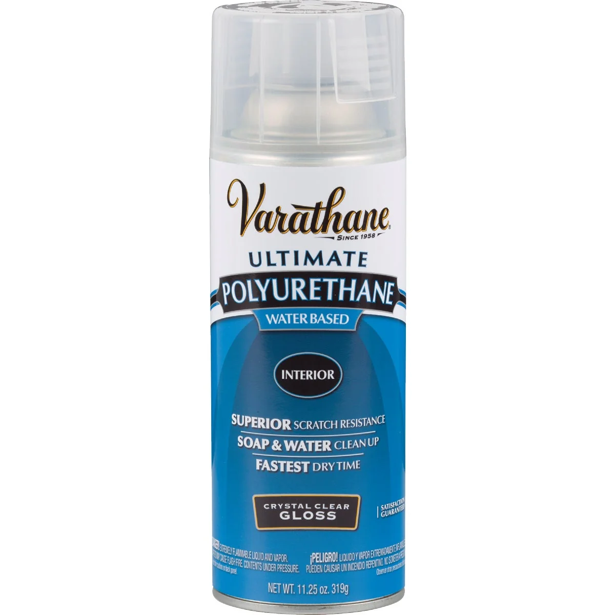 Breathable Varathane Gloss Clear Interior Water-Based Spray Polyurethane 11.25 Oz. Versatile