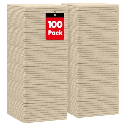 Practical Microfiber Cleaning Cloth 100PK 100 Count High-Grade