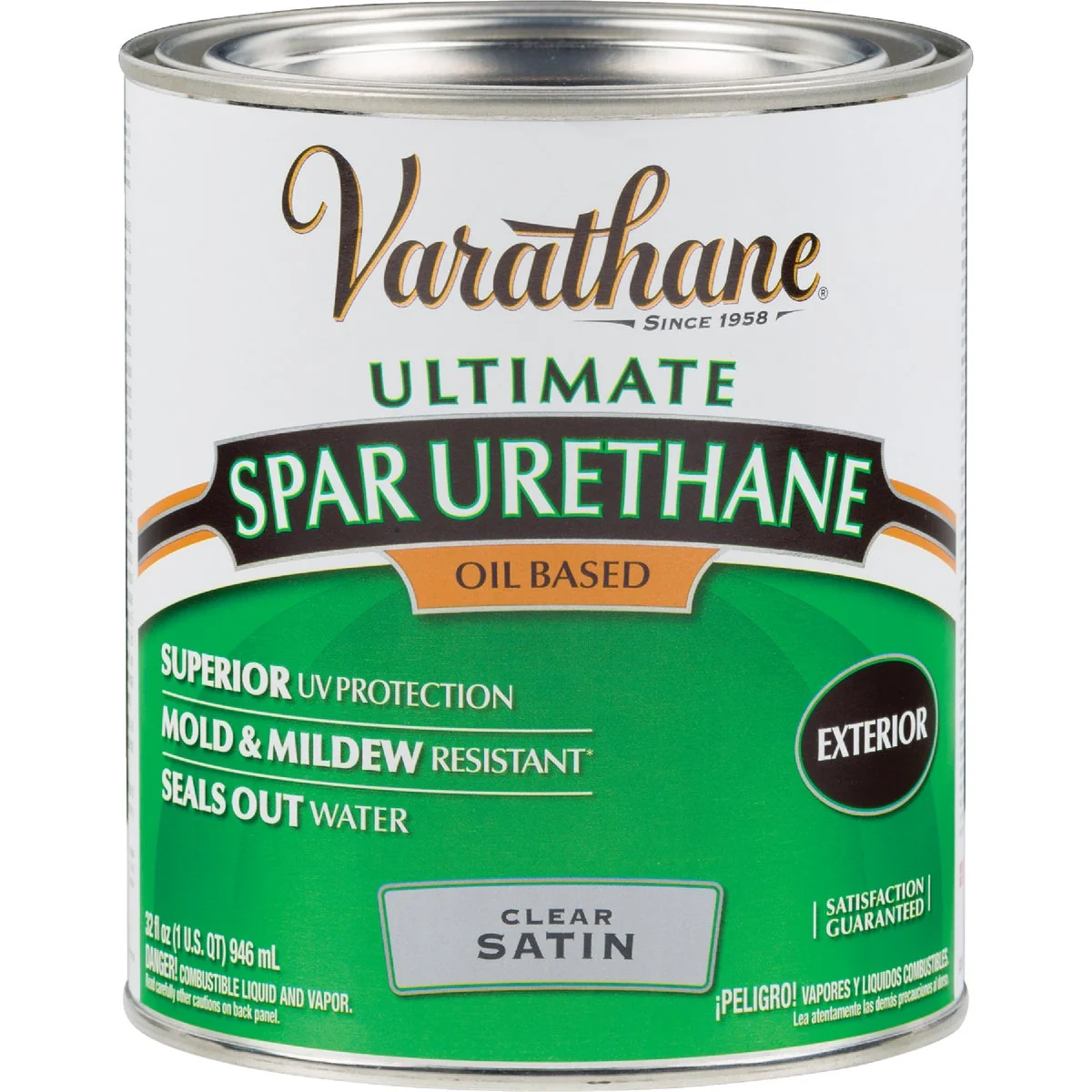 Expertly Made Varathane Satin Clear Low VOC Exterior Spar Urethane 1 Qt. User-Friendly