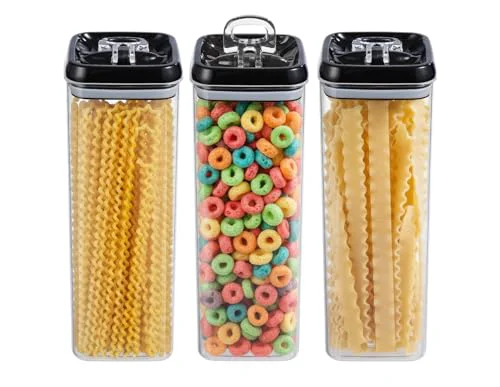 Clean Flip Tite TALL Storage Container with Lid 4 Air Tight Easy Open Ring Top 3 Count High-Performance