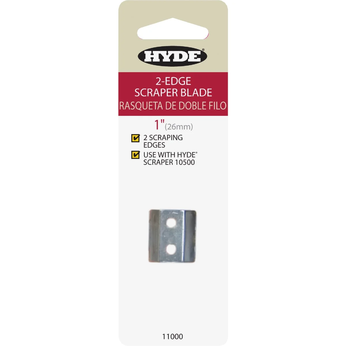 Unique Hyde 1 In. 2-Edge Scraper Blade Original Design