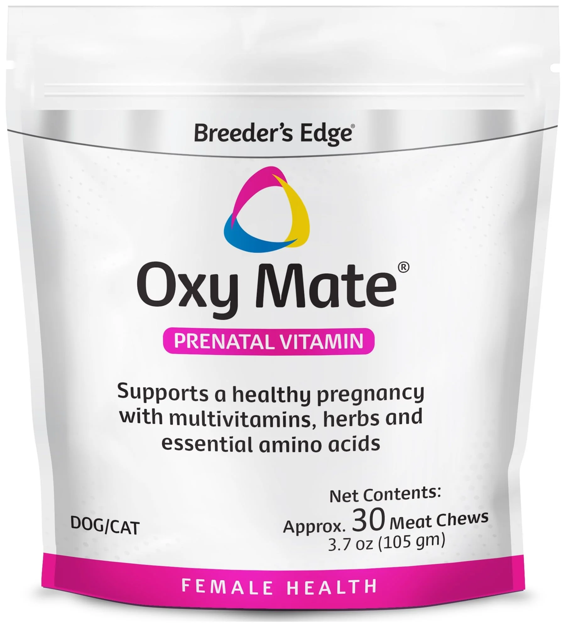Reusable Revival Animal Health Breeder's Edge Oxy Mate Prenatal Supplement for Dogs Cats - 30 Meat Treats Stylish